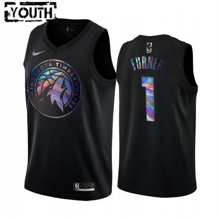 Maillot Enfant Minnesota Timberwolves Anthony Edwards 1 Iridescent HWC Collection Swingman